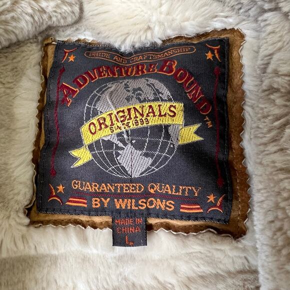 Wilson’s Leather Adventure Bound Men’s Suede Utility Jacket Coat Lined- Large - Picture 9 of 16